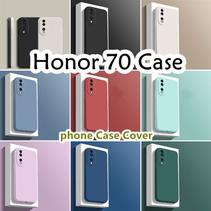 For Honor 70 Cover Drop and wear resistant Silicone Full Case Classic Simple Solid Color Phone Case Cover