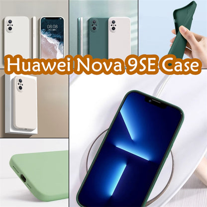For Huawei Nova 9 SE Cover Drop and wear resistant Silicone Full Case Classic Simple Solid Color Phone Case Cover