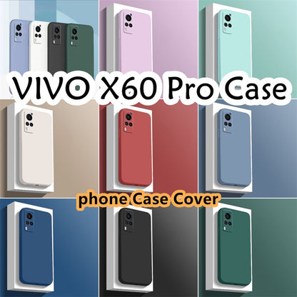 For VIVO X60 Pro Cover Drop and wear resistant Silicone Full Case Classic Simple Solid Color Phone Case Cover
