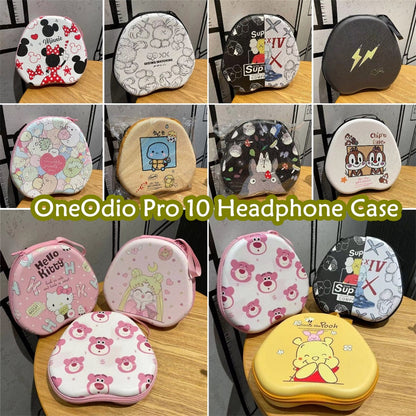 For OneOdio Pro 10 Headphone Case Cartoon Creative Patterns Headset Earpads Storage Bag Casing Box