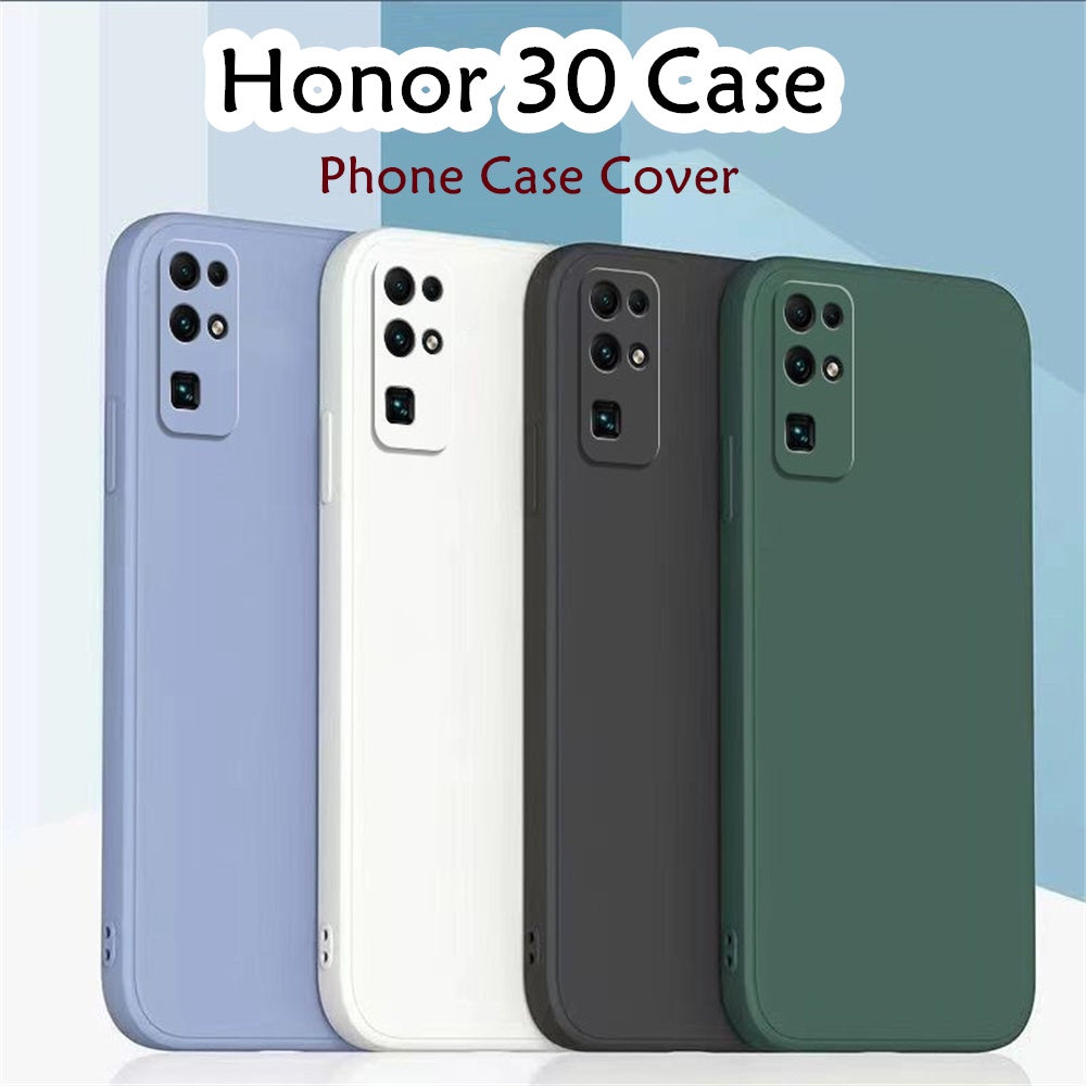 For Honor 30 Cover Drop and wear resistant Silicone Full Case Classic Simple Solid Color Phone Case Cover