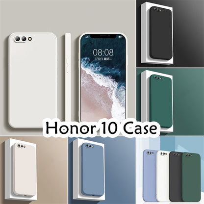 For Honor 10 Cover Drop and wear resistant Silicone Full Case Classic Simple Solid Color Phone Case Cover