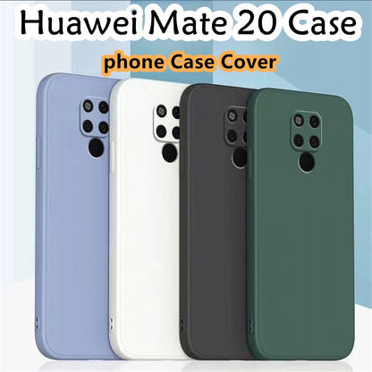 For Huawei Mate 20 Cover Drop and wear resistant Silicone Full Case Classic Simple Solid Color Phone Case Cover
