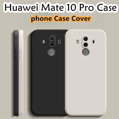For Huawei Mate 10 Pro Cover Drop and wear resistant Silicone Full Case Classic Simple Solid Color Phone Case Cover