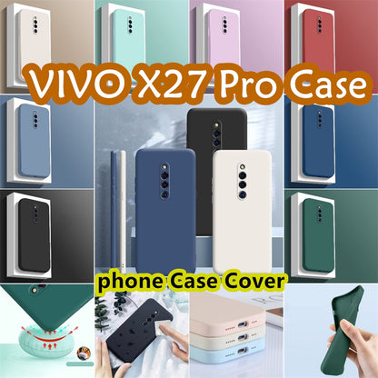 For VIVO X27 Pro Cover Drop and wear resistant Silicone Full Case Classic Simple Solid Color Phone Case Cover