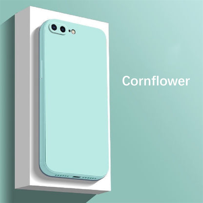 For IPhone 7 Plus Cover Drop and wear resistant Silicone Full Case Classic Simple Solid Color Phone Case Cover