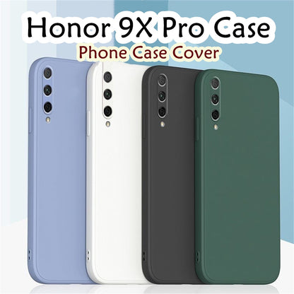 For Honor 9X Pro Cover Drop and wear resistant Silicone Full Case Classic Simple Solid Color Phone Case Cover