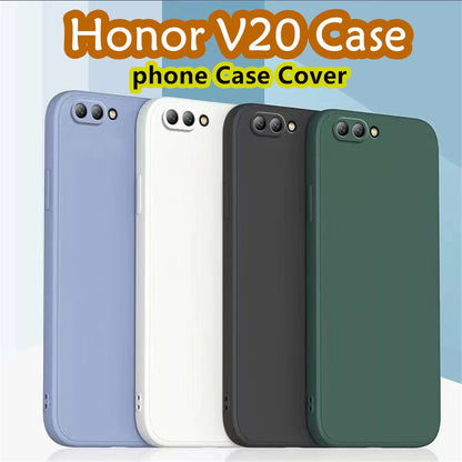 For Honor V20 Cover Drop and wear resistant Silicone Full Case Classic Simple Solid Color Phone Case Cover