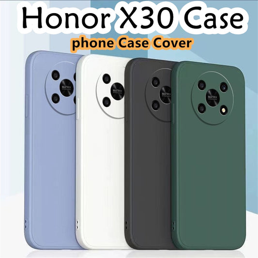 For Honor X30 Cover Drop and wear resistant Silicone Full Case Classic Simple Solid Color Phone Case Cover