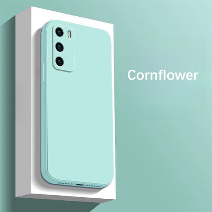 For Huawei P40 Cover Drop and wear resistant Silicone Full Case Classic Simple Solid Color Phone Case Cover