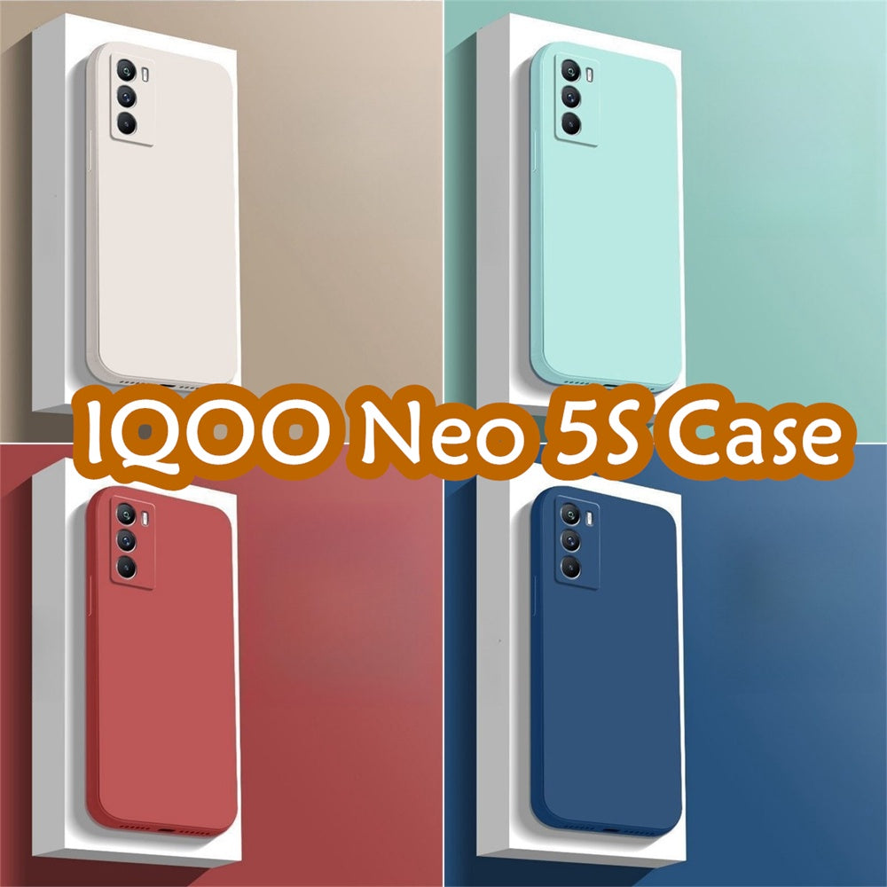 For IQOO Neo 5S Cover Drop and wear resistant Silicone Full Case Classic Simple Solid Color Phone Case Cover