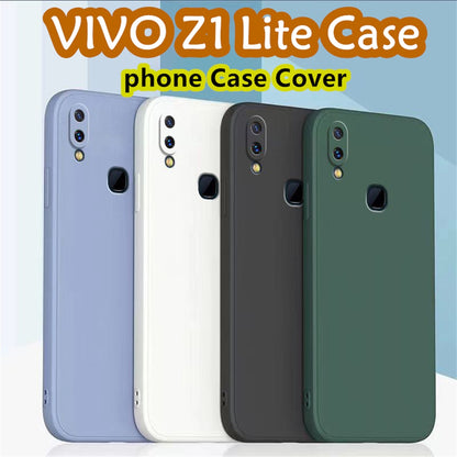 For VIVO Z1 Lite Cover Drop and wear resistant Silicone Full Case Classic Simple Solid Color Phone Case Cover