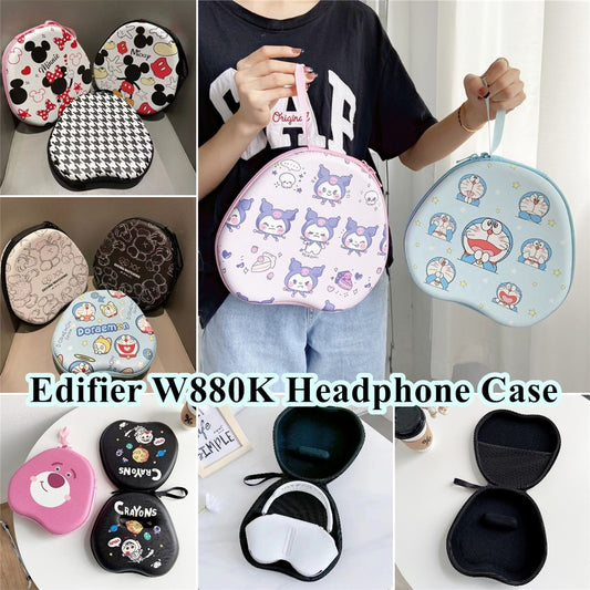 For Edifier W880K Headphone Case Cartoon Creative Patterns Headset Earpads Storage Bag Casing Box