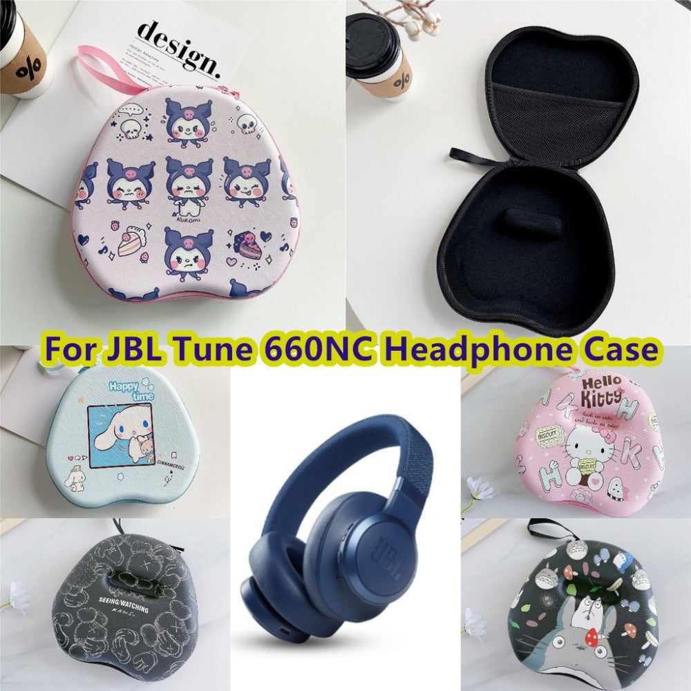 For JBL TUNE 660NC Headphone Case Cartoon Creative Patterns Headset Earpads Storage Bag Casing Box