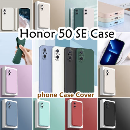For Honor 50 SE Cover Drop and wear resistant Silicone Full Case Classic Simple Solid Color Phone Case Cover