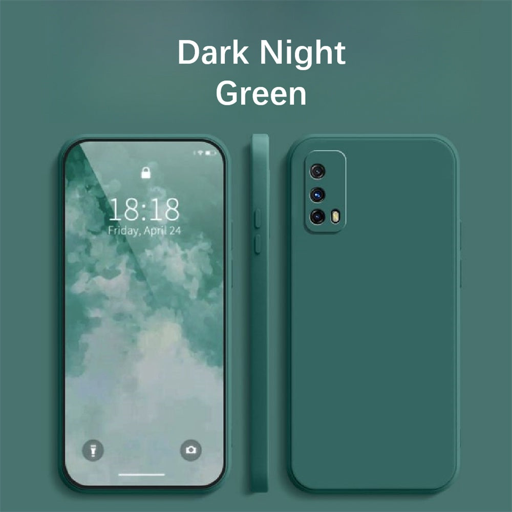 For IQOO Z1X Cover Drop and wear resistant Silicone Full Case Classic Simple Solid Color Phone Case Cover