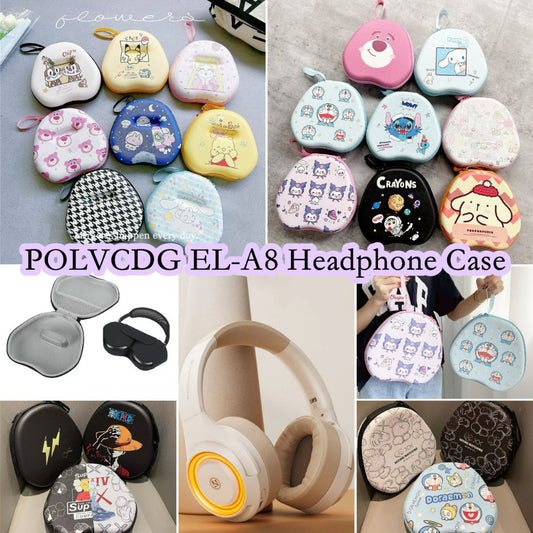 For POLVCDG EL-A8 Headphone Case Cartoon Creative Patterns Headset Earpads Storage Bag Casing Box