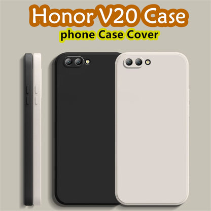 For Honor V20 Cover Drop and wear resistant Silicone Full Case Classic Simple Solid Color Phone Case Cover