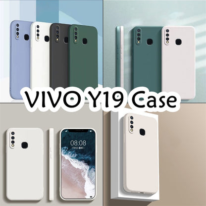 For VIVO Y19 2019 Cover Drop and wear resistant Silicone Full Case Classic Simple Solid Color Phone Case Cover