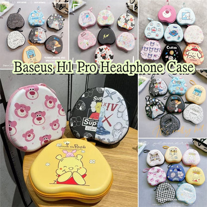 For Baseus H1 Pro Headphone Case Cartoon Creative Patterns Headset Earpads Storage Bag Casing Box