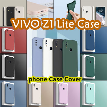 For VIVO Z1 Lite Cover Drop and wear resistant Silicone Full Case Classic Simple Solid Color Phone Case Cover