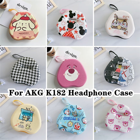 For AKG K182 Headphone Case Cartoon Creative Patterns Headset Earpads Storage Bag Casing Box