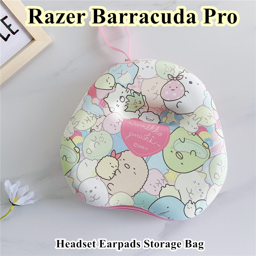 For Razer Barracuda Pro Headphone Case Cartoon Creative Patterns Headset Earpads Storage Bag Casing Box