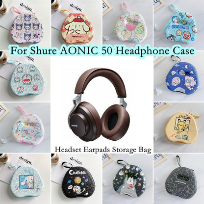 For Shure AONIC 50 Headphone Case Cartoon Creative Patterns Headset Earpads Storage Bag Casing Box