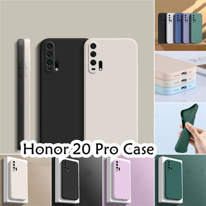 For Honor 20 Pro Cover Drop and wear resistant Silicone Full Case Classic Simple Solid Color Phone Case Cover