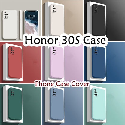 For Honor 30S Cover Drop and wear resistant Silicone Full Case Classic Simple Solid Color Phone Case Cover