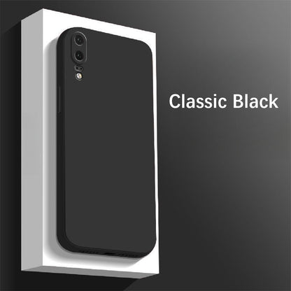 For Huawei P20 Cover Drop and wear resistant Silicone Full Case Classic Simple Solid Color Phone Case Cover