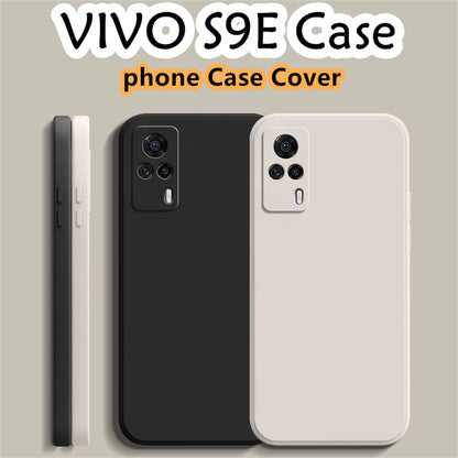 For VIVO S9E Cover Drop and wear resistant Silicone Full Case Classic Simple Solid Color Phone Case Cover