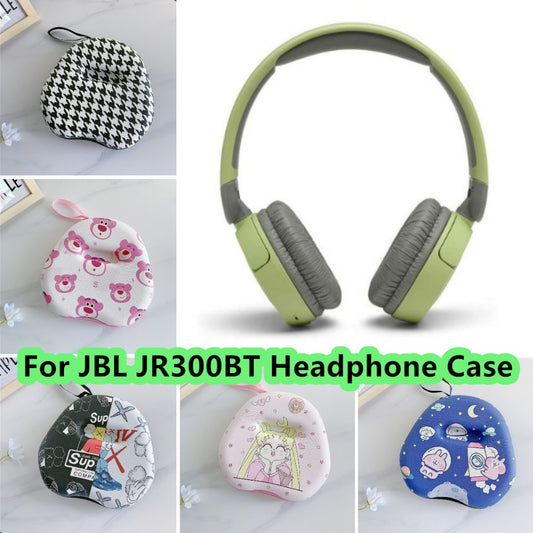 For JBL JR300BT Headphone Case Cartoon Creative Patterns Headset Earpads Storage Bag Casing Box