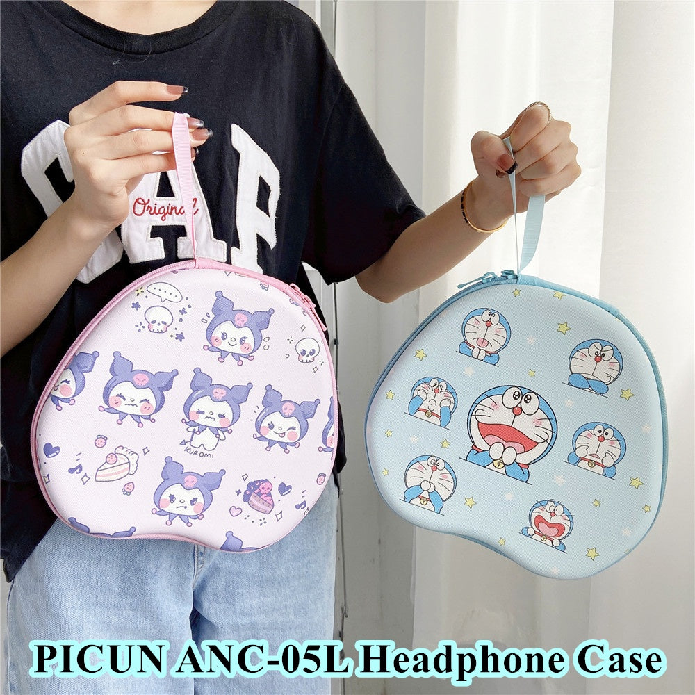 For PICUN ANC-05L Headphone Case Cartoon Creative Patterns Headset Earpads Storage Bag Casing Box