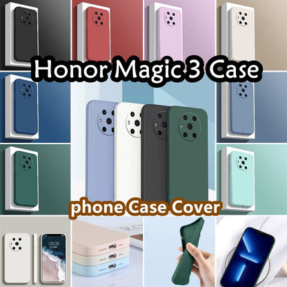 For Honor Magic 3 Cover Drop and wear resistant Silicone Full Case Classic Simple Solid Color Phone Case Cover