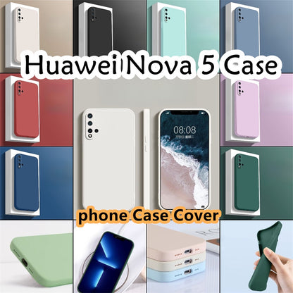 For Huawei Nova 5 Cover Drop and wear resistant Silicone Full Case Classic Simple Solid Color Phone Case Cover
