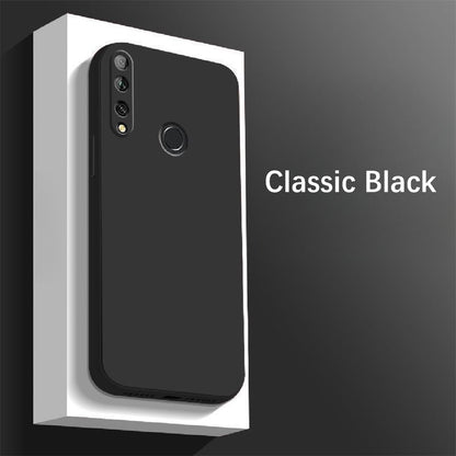 For Huawei Y6P Cover Drop and wear resistant Silicone Full Case Classic Simple Solid Color Phone Case Cover