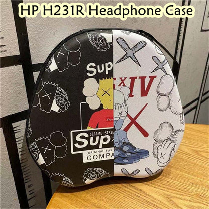 For HP H231R Headphone Case Cartoon Creative Patterns Headset Earpads Storage Bag Casing Box