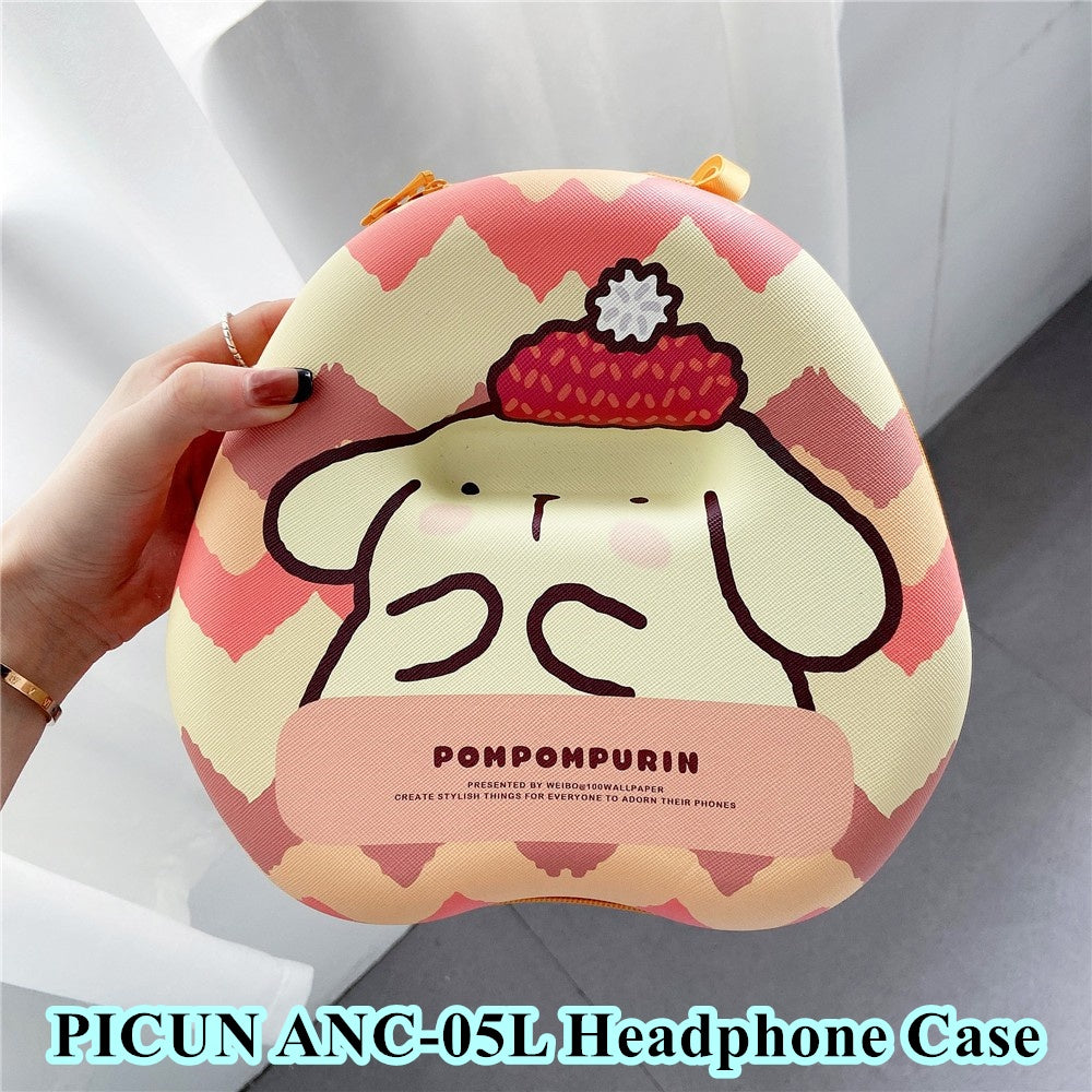 For PICUN ANC-05L Headphone Case Cartoon Creative Patterns Headset Earpads Storage Bag Casing Box