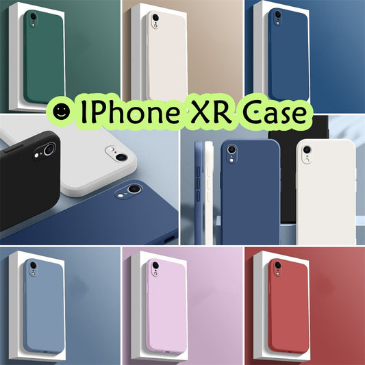 For IPhone XR Cover Drop and wear resistant Silicone Full Case Classic Simple Solid Color Phone Case Cover