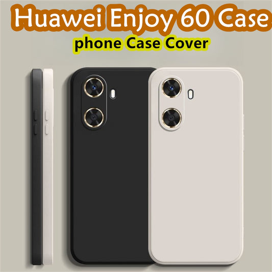 For Huawei Enjoy 60 Cover Drop and wear resistant Silicone Full Case Classic Simple Solid Color Phone Case Cover