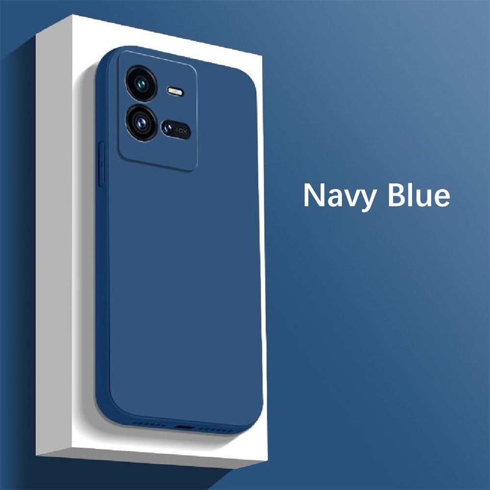 For IQOO 10 Pro Cover Drop and wear resistant Silicone Full Case Classic Simple Solid Color Phone Case Cover