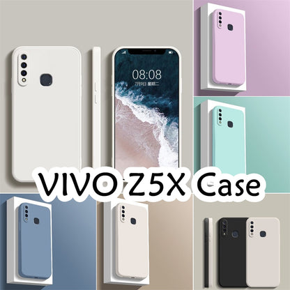 For VIVO Z5X Cover Drop and wear resistant Silicone Full Case Classic Simple Solid Color Phone Case Cover