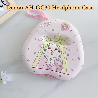 For Denon AH-GC30 Headphone Case Cartoon Creative Patterns Headset Earpads Storage Bag Casing Box