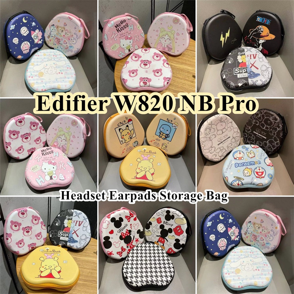 For Edifier W820 NB Pro Headphone Case Cartoon Creative Patterns Headset Earpads Storage Bag Casing Box
