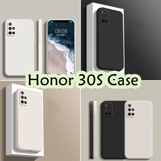 For Honor 30S Cover Drop and wear resistant Silicone Full Case Classic Simple Solid Color Phone Case Cover