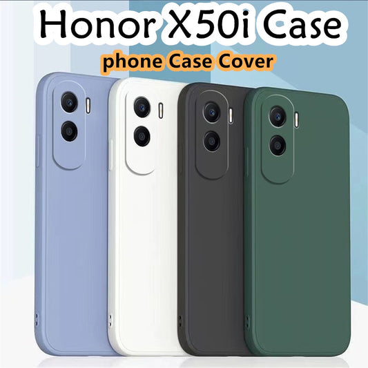 For Honor X50i Cover Drop and wear resistant Silicone Full Case Classic Simple Solid Color Phone Case Cover