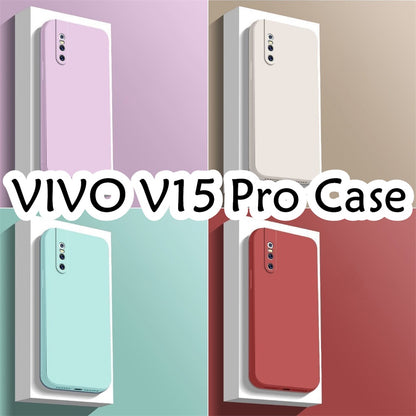 For VIVO V15 Pro Cover Drop and wear resistant Silicone Full Case Classic Simple Solid Color Phone Case Cover