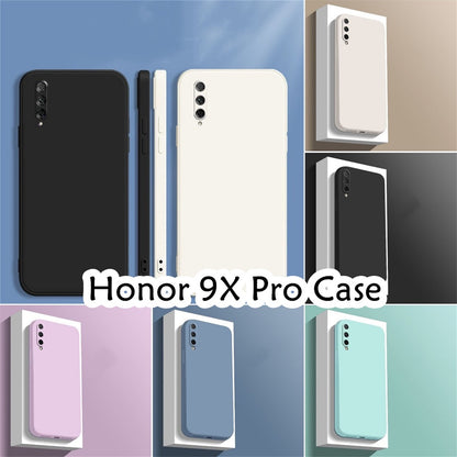 For Honor 9X Pro Cover Drop and wear resistant Silicone Full Case Classic Simple Solid Color Phone Case Cover