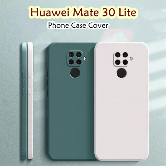 For Huawei Mate 30 Lite Cover Drop and wear resistant Silicone Full Case Classic Simple Solid Color Phone Case Cover